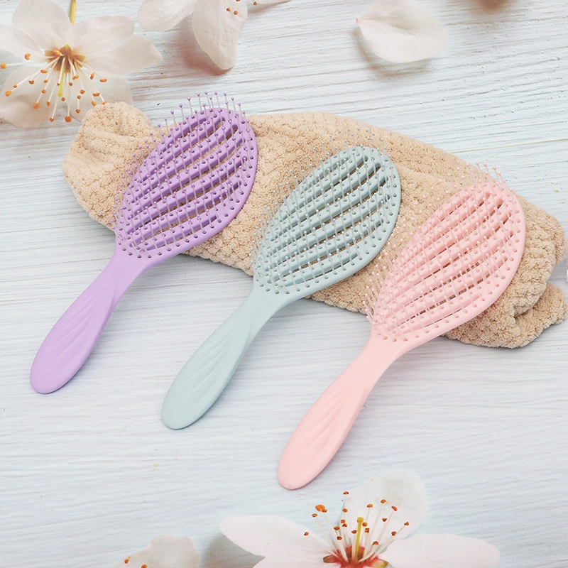 Professional Hair Dryer Vent Brush Detangling Hot Selling for Curly Nylon Bristle Extension Hair Brush for Wet and Dry